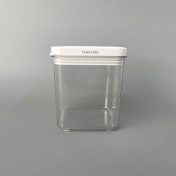 Qaecmly Airtight Plastic Kitchen Container – Transparent BPA-Free Food Storage Box with Secure Lid for Pantry & Fridge