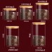 Qaecmly Glass Kitchen Containers Set – 5-Piece Airtight Storage Jars with Bamboo Lids for Pantry, Coffee, Sugar & Spices