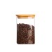 Qaecmly Glass Kitchen Containers Set – 5-Piece Airtight Storage Jars with Bamboo Lids for Pantry, Coffee, Sugar & Spices