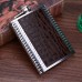 Qaecmly Stainless Steel Drinking Flask – 8oz Leakproof Hip Flask Wrapped in Genuine Alligator Leather for Whiskey & Spirits