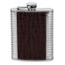 Qaecmly Stainless Steel Drinking Flask – 8oz Leakproof Hip Flask Wrapped in Genuine Alligator Leather for Whiskey & Spirits